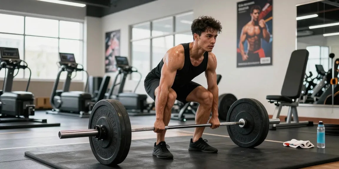 Steroide Boutique - Individual lifting weights in a bright gym showcasing dedication to fitness.