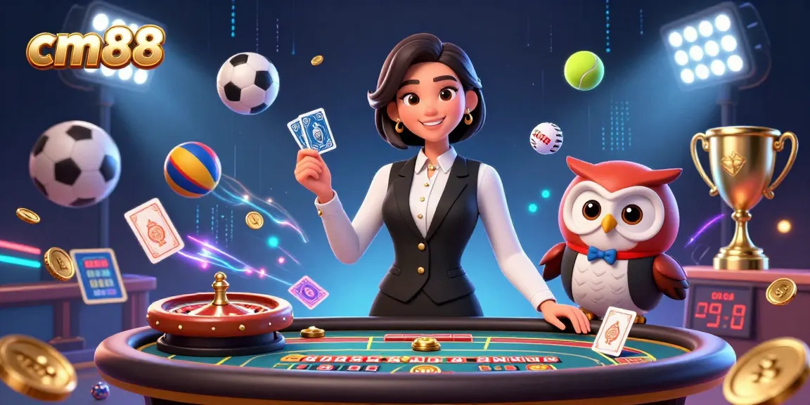 Experience thrilling gameplay at cm88 with 3D dealers, sports elements, and vibrant casino ambiance.