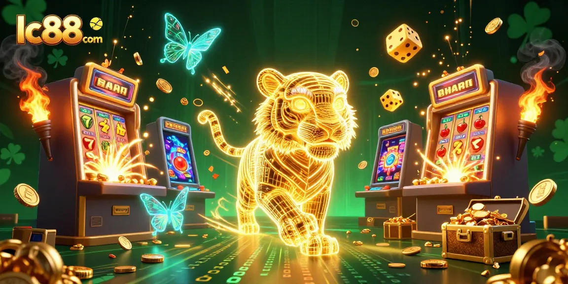 Experience the thrilling world of LC88 com with a vibrant casino scene bursting with excitement and adventure.