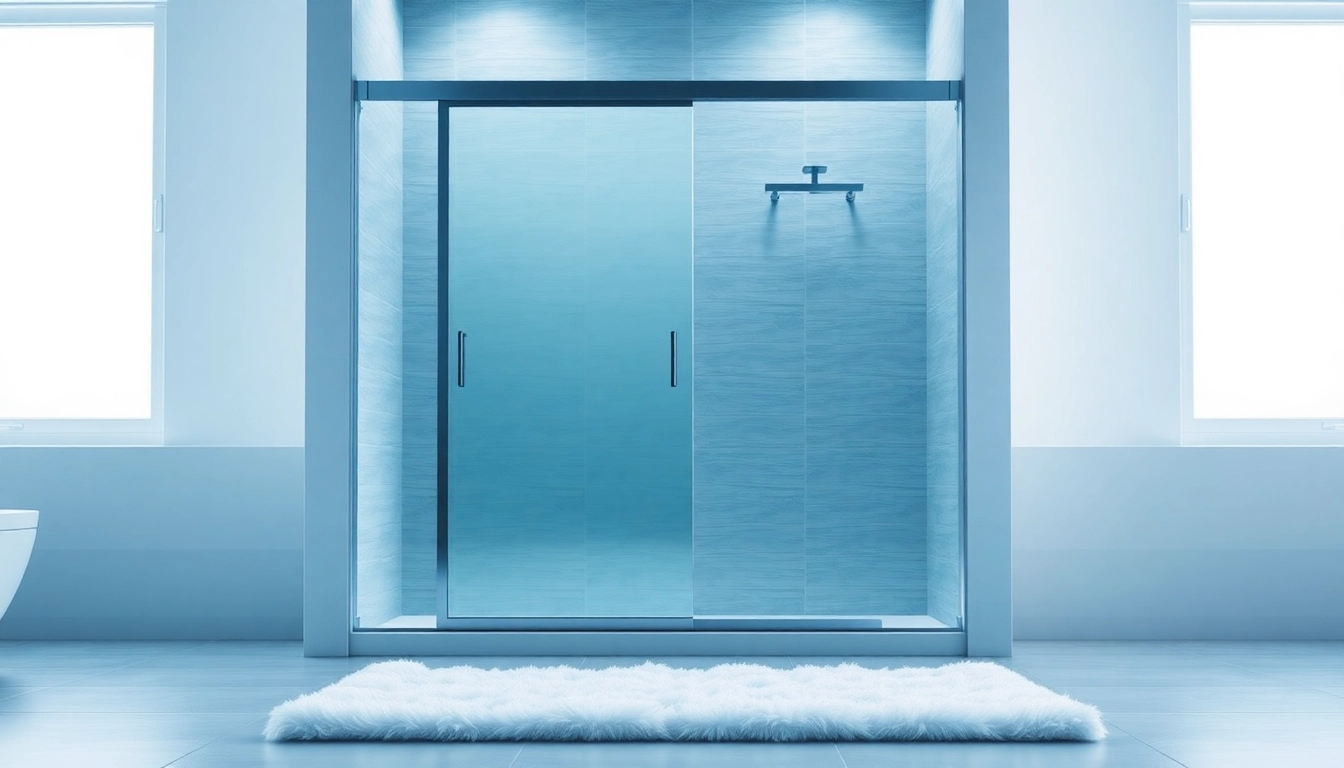 Showcasing a modern shower screen sliding door with sleek design, enhancing bathroom aesthetics.