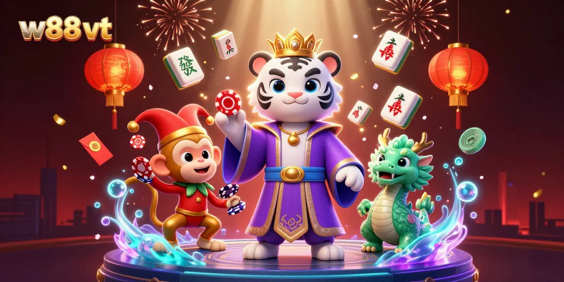Chơi game tại w88 vt với hổ trắng, khỉ vàng và rồng ngọc, trải nghiệm đỉnh cao.