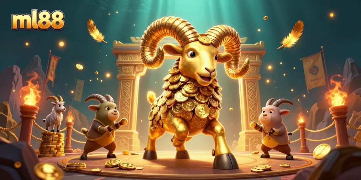 Engage in thrilling action at ml88 with dynamic elements of a grand casino adventure featuring a golden ram.