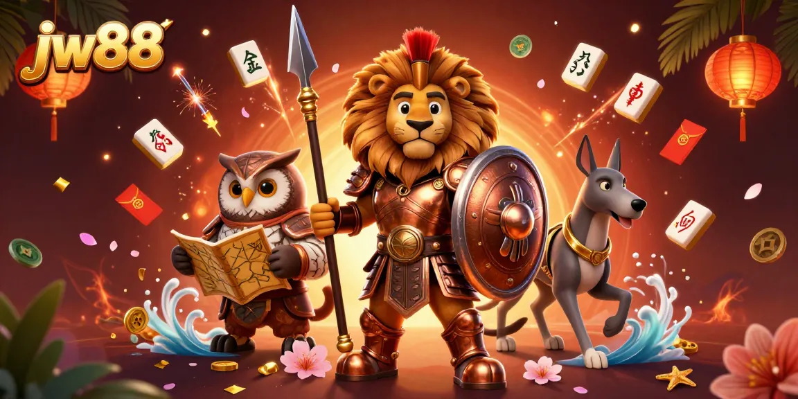 Experience thrilling gameplay with jw88 in a vibrant casino-themed illustration.