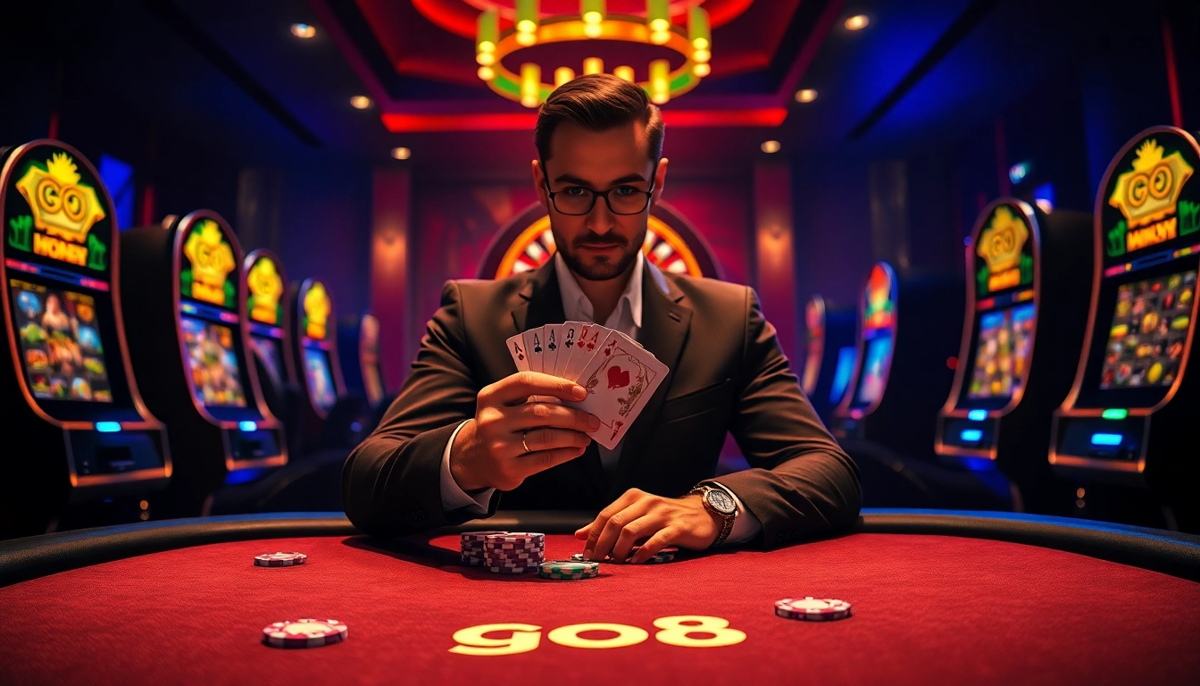 Experience the thrill of winning at the go8 casino poker table with vibrant chips and exciting gameplay.