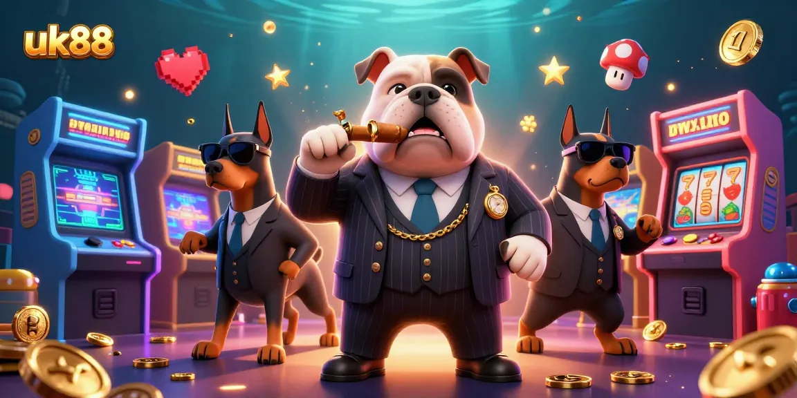 Join the excitement at uk88 with a mafia-themed casino scene brimming with slot games and golden rewards.