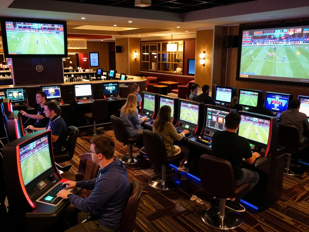 UU88 sports bettors placing exciting wagers in a vibrant casino atmosphere