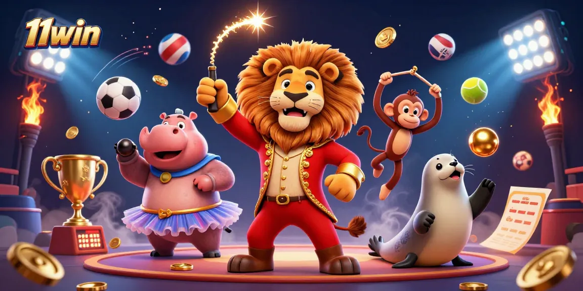 Experience thrilling action with 11win's casino fun and vivid characters in this dynamic 3D scene.