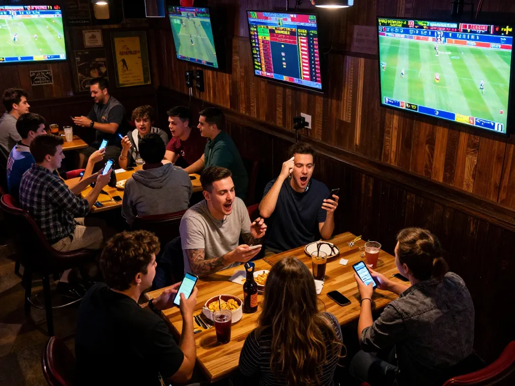 People engaging with F168bet mobile app during a thrilling live sports betting session