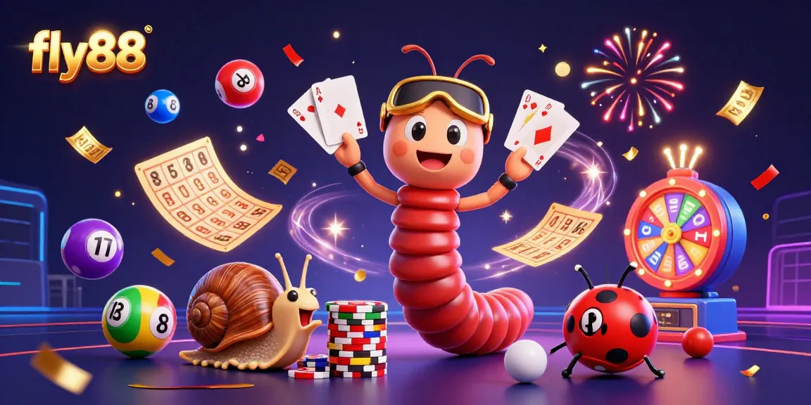 Experience thrilling gameplay with fly88 in a vibrant casino scene featuring lively game elements and characters.