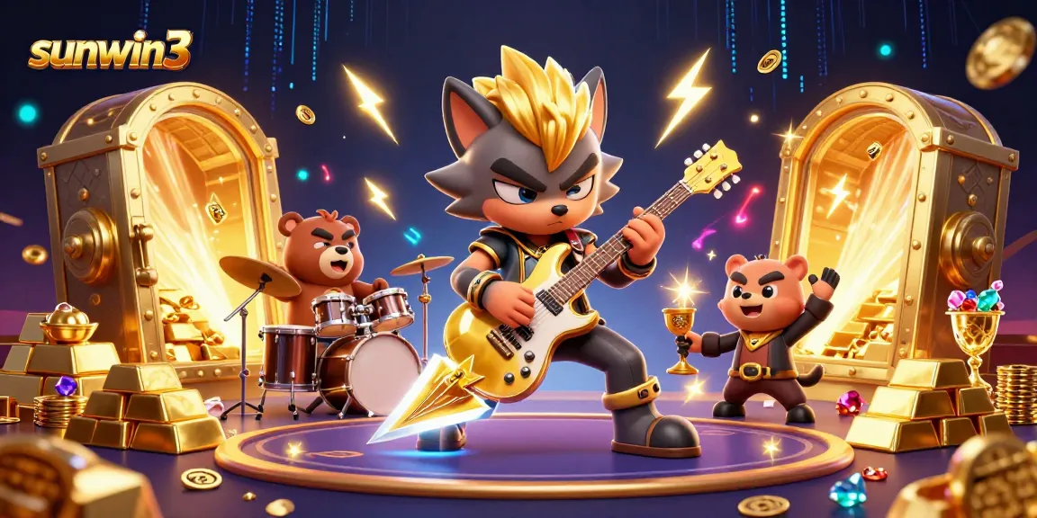 Experience thrilling action with sunwin3 in an electrifying casino adventure featuring rock star characters and treasure galore.